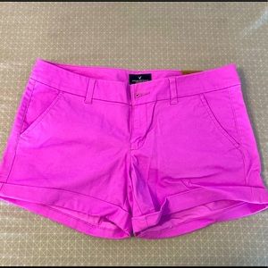 NWT 🎀 American Eagle Magenta Stretch MIDI Shorts